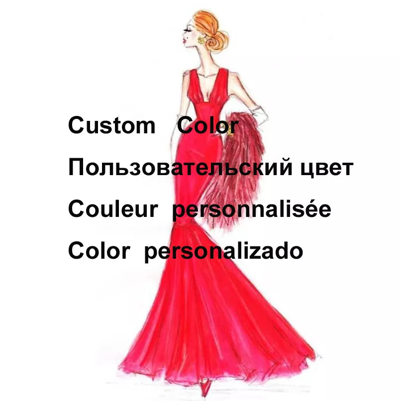 Black Velvet Mermaid Gown with Crystal Embellishments