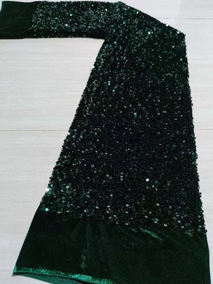 Black Sequin Mermaid Gown with Sweetheart Neckline