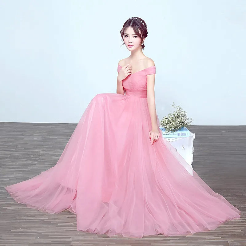 Make a Statement with Beauty-Emily's Elegant Off-Shoulder Evening Dress - Perfect for Parties, Proms, and More!