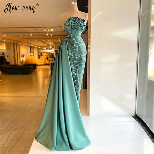 Custom Emerald Green Mermaid Evening Dress