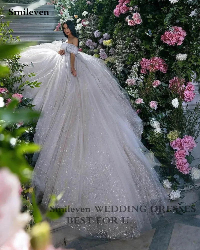 Smileven Princess Wedding Dress Ball Gown