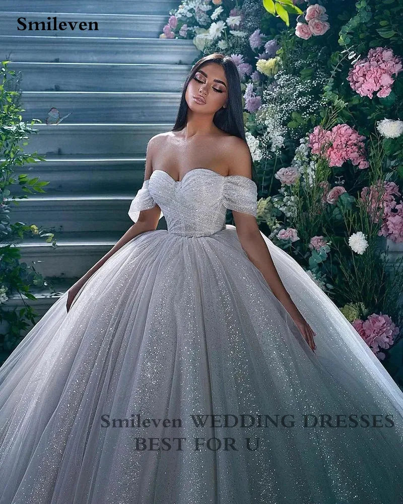 Smileven Princess Wedding Dress Ball Gown