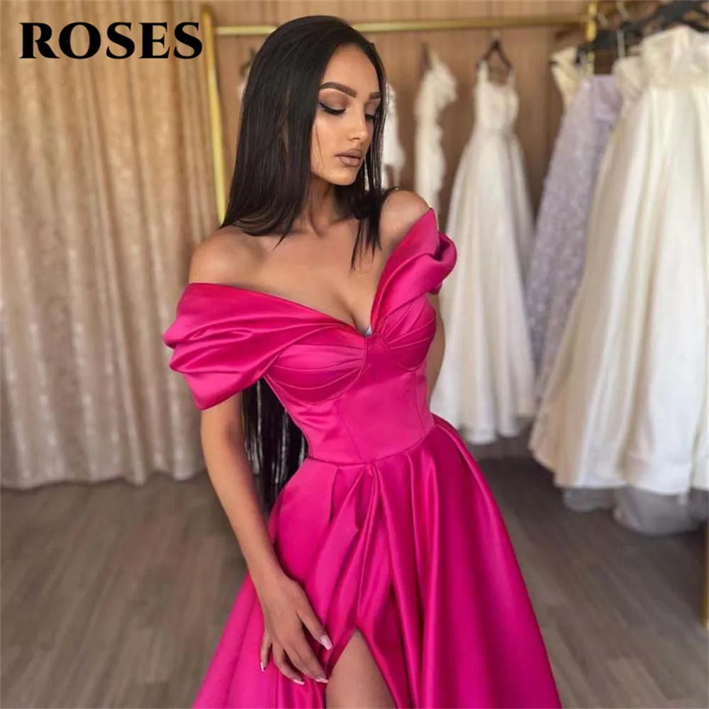 Customizable Elegant Satin Prom Dress - Perfect for Formal Events - Or