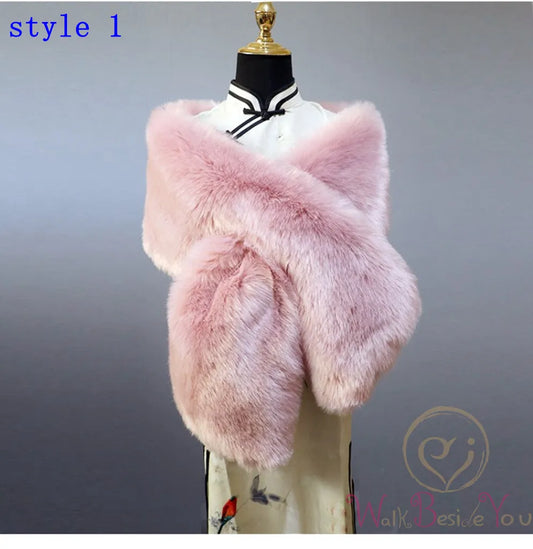 30 Styles Women's Faux Fur Capes for Weddings and Formal Events - Walk Beside You De Mariage