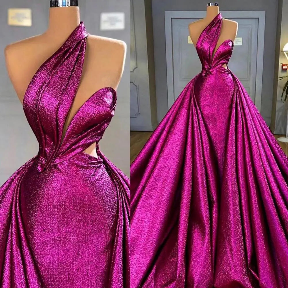 Stunning Satin Formal Gown - Elegant, Sexy, See-Through Puffy Evening Dress