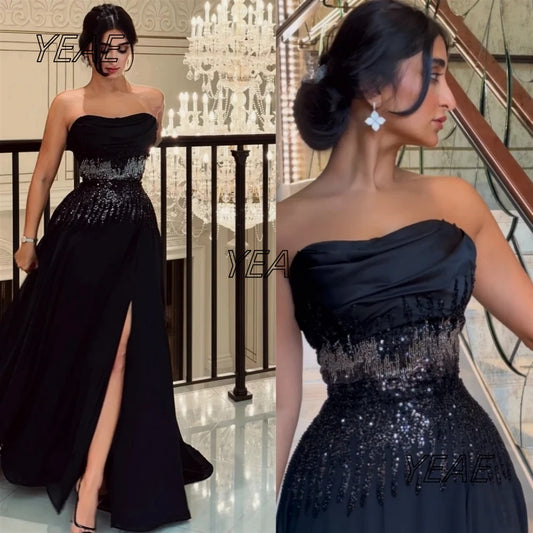 Elegant Santorini Prom Dress with Side Slit & Sweetheart Neckline - Perfect for Formal Events!